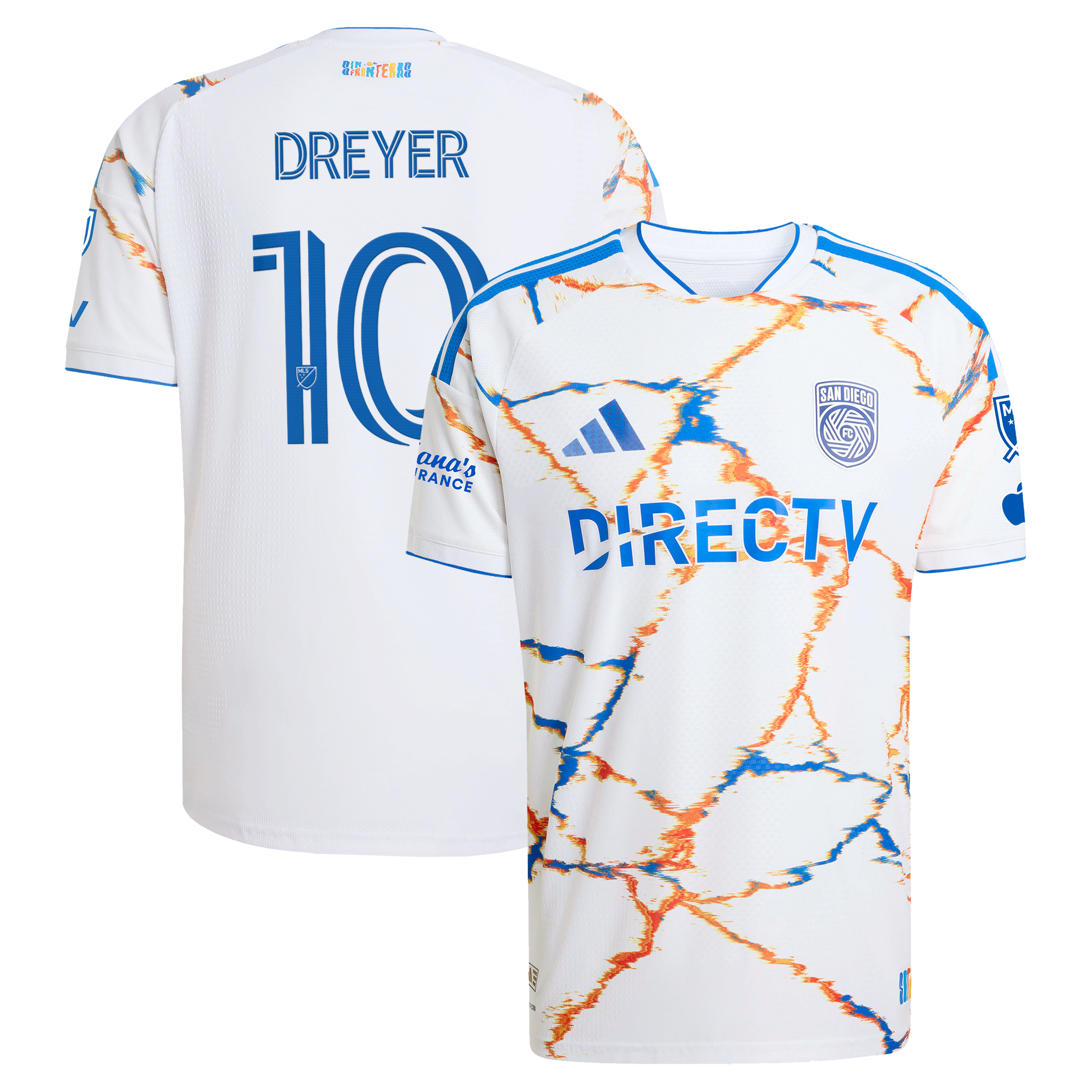 [SJH] Anders Dreyer San Diego FC 2026 Unprecedented Unity Kit On-Field Authentic Patch Jersey - White