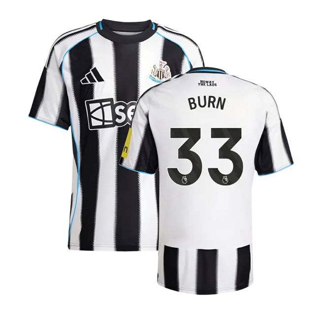 Newcastle 2025-20 Home Football Shirt Featuring Burn 33 L M S
