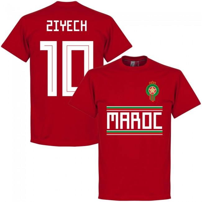 Elite Elite Morocco Ziyech 10 Team T-Shirt - Red Fan-Favorite