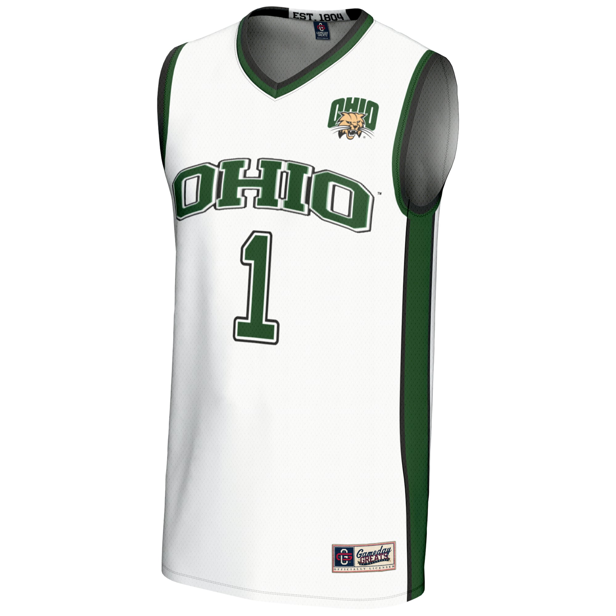 [NJP] Ohio Bobcats GameDay Greats Youth Lightweight Basketball Jersey - White