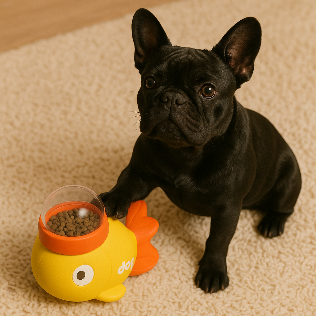 Frenchie Food Puzzle Toy – Slow Feeder Dispenser for Smart Dogs
