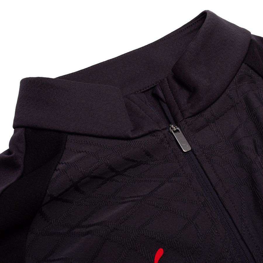 [EFKS] Milan Zip Flat Dark Gray/For All Time Training Red Jersey 1/4
