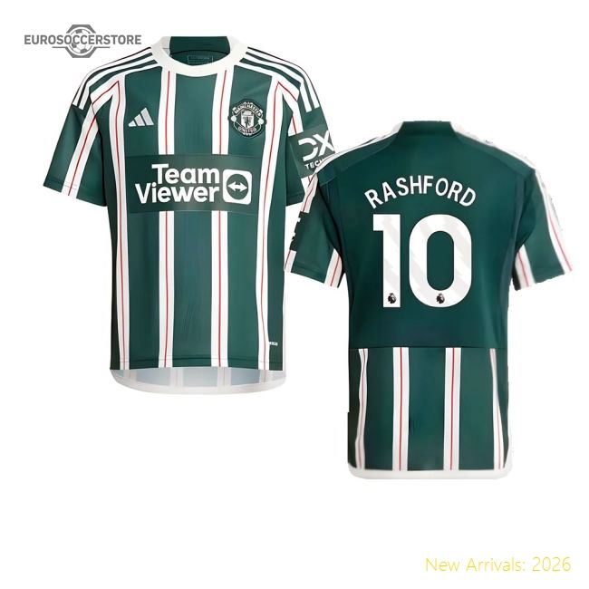 Top-grade 2023-2024 Man Utd Away Shirt (kids) (rashford 10)