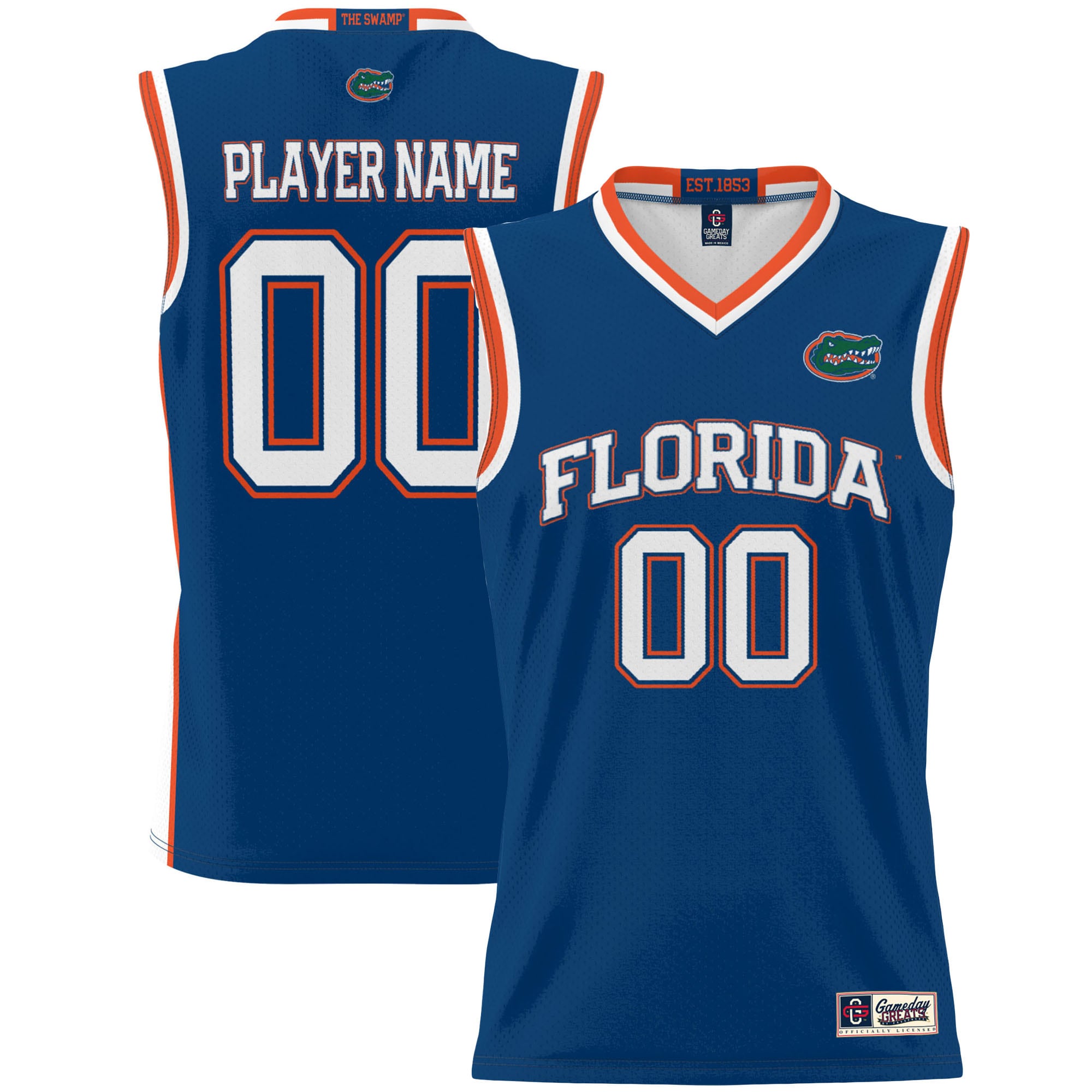 [NJP] Florida Gators GameDay Greats Youth NIL Pick-A-Player Lightweight Men's Basketball Jersey - Royal