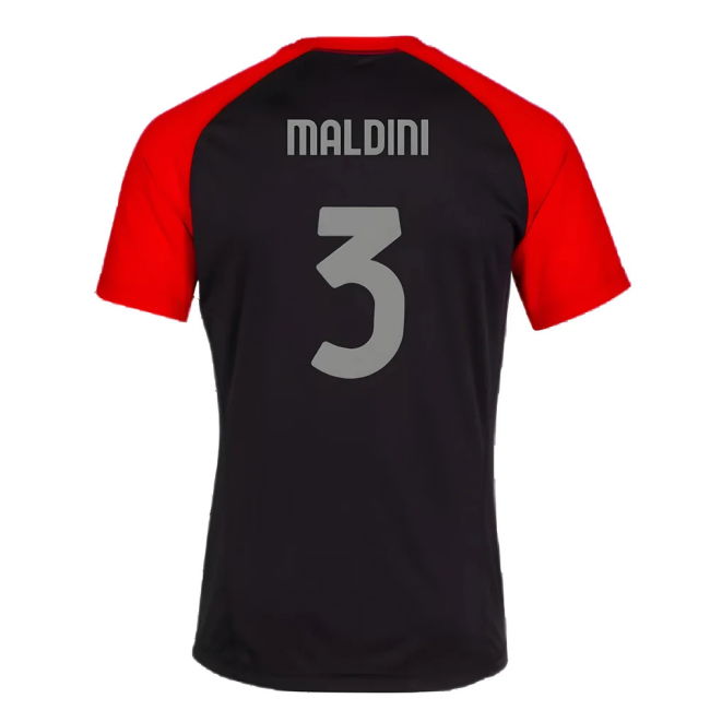 Fan Gear Acm Ac Milan Casuals Tee Black Maldini #3 Match Quality F...