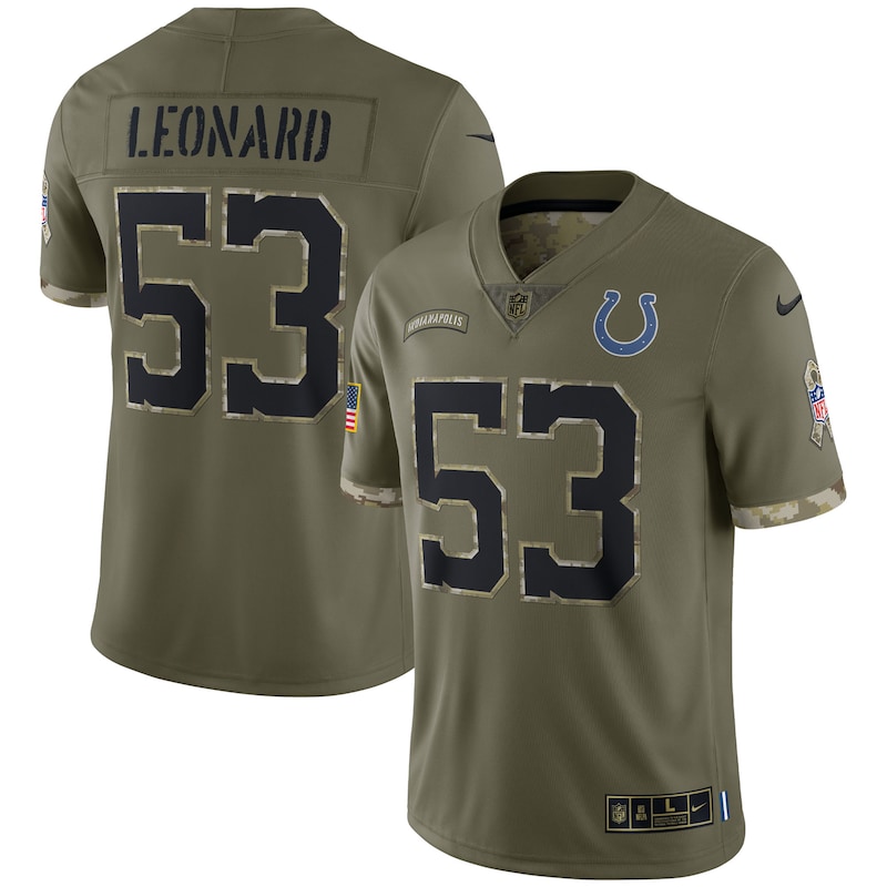 None Shaquille Leonard Indianapolis Colts Fan Favorite Team Fan App...