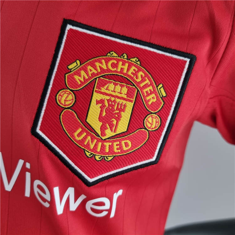 Quick Dry Man Utd Kids Manchester United 2223 Home Red Soccer Kit