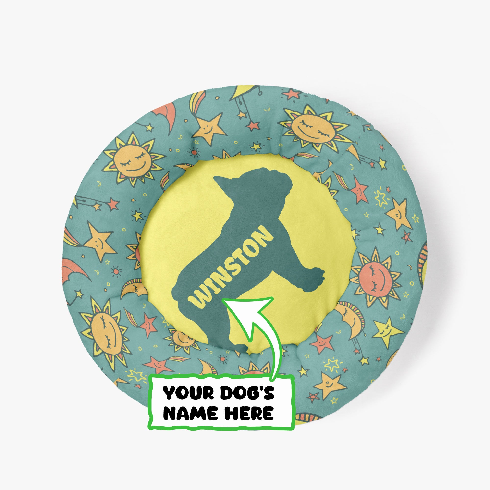 Durable Rocky - Custom Cloud-comfort Frenchie Bed | Personalized Anti...