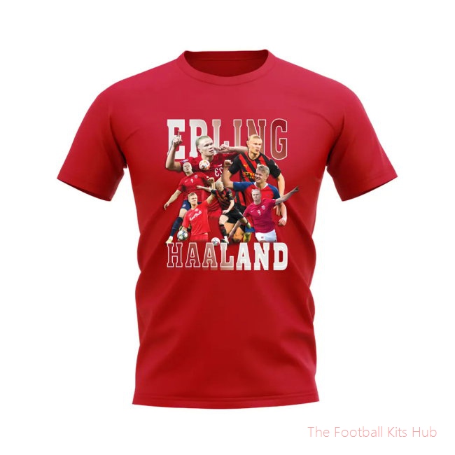 Erling Haaland Bootleg T Shirt (Red)