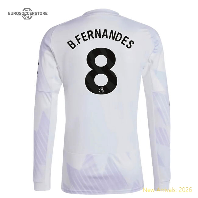 2025-2026 Man Utd Long Sleeve Away Shirt (bfernandes 8)