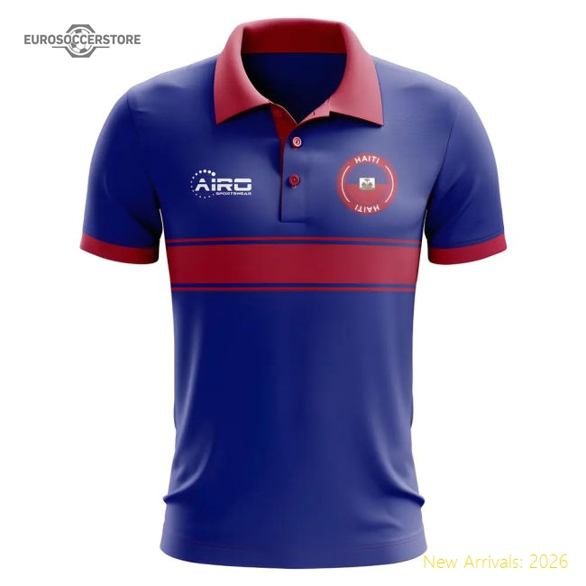 Haiti Concept Stripe Polo Shirt (blue) - Supporter Edition