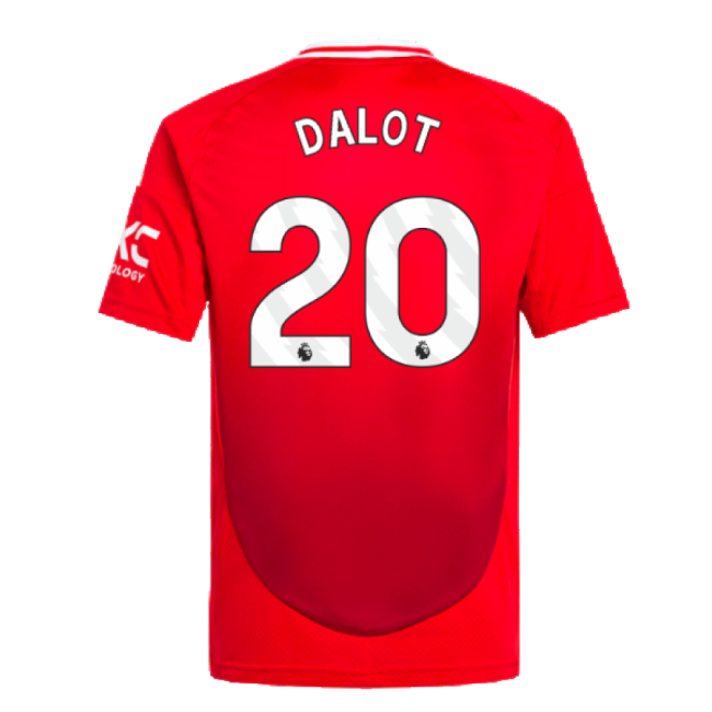 Elite Performance Football Man Utd Home Shirt Kids Dalot #20 New R...
