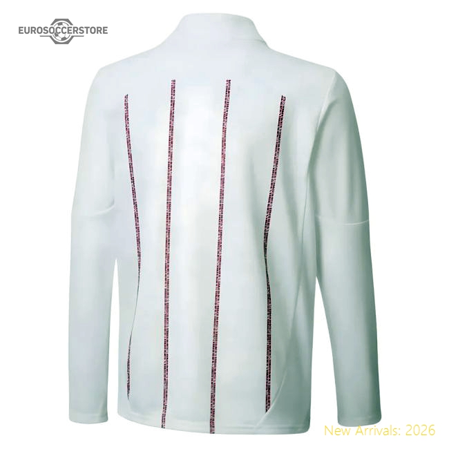 2024-2025 City Man Prematch 1/4 Zip Top (White) - Kids Supporter Version