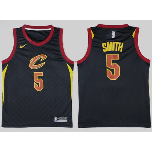 Nike Cleveland Cavaliers #5 J.R. Smith Black NBA Swingman Statement Edition Jersey Mens