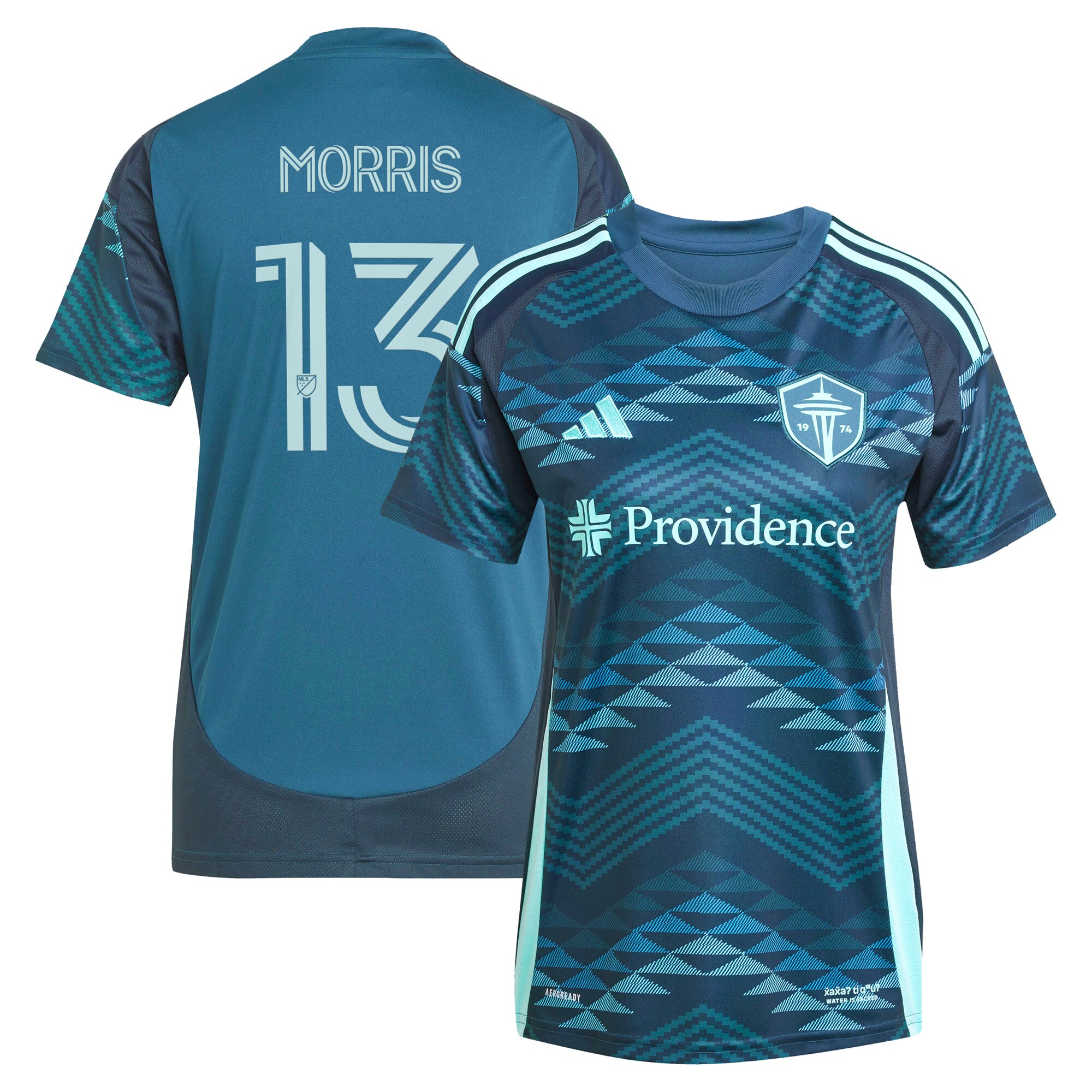 [SJH] Jordan Morris Seattle Sounders FC Women's 2025 The Salish Sea Kit Replica Player Jersey - Blue