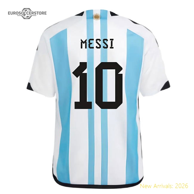 Argentina 2022 World Cup Winners Home Shirt - Kids (MESSI 10)