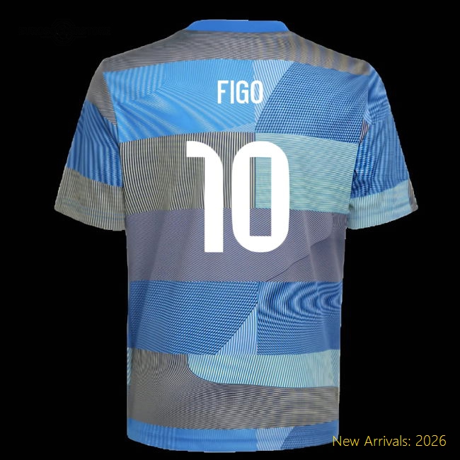 2025-2026 Real Madrid Pre-Match Shirt (Blue) - Kids (Figo 10)