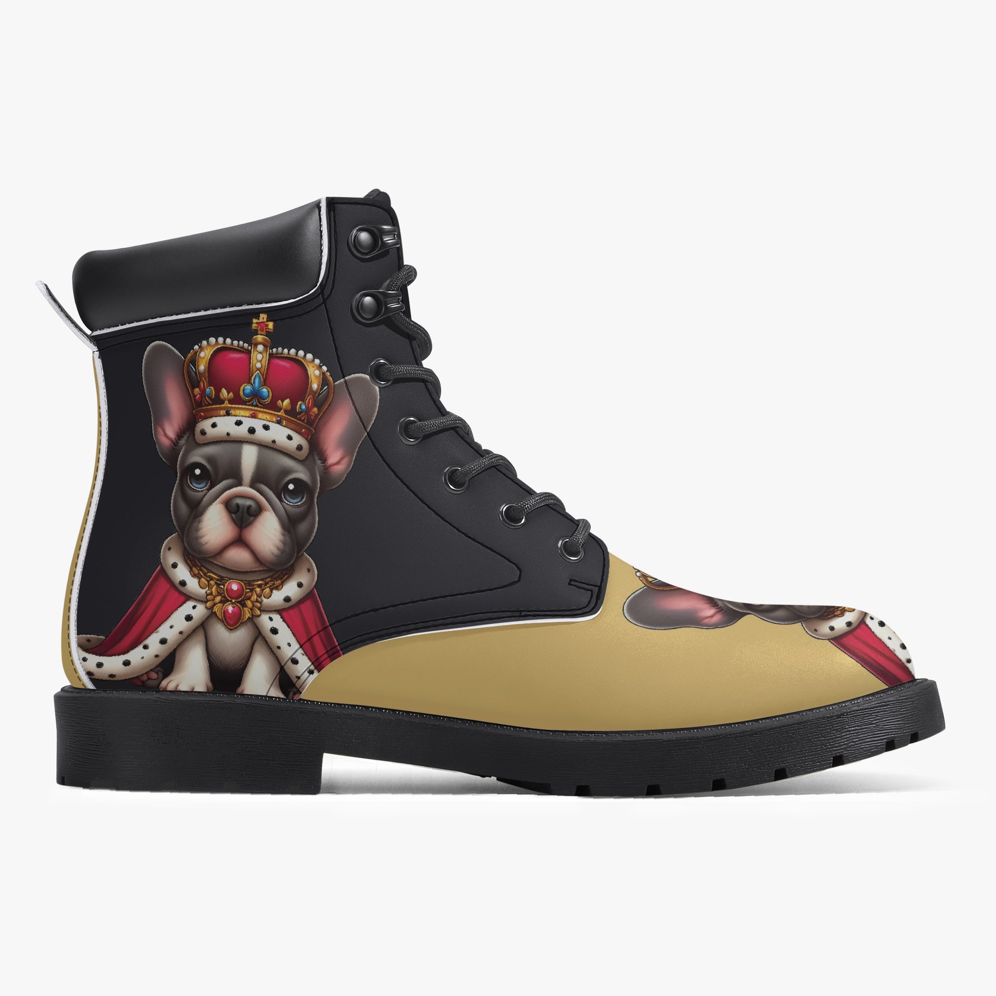 Stanley - Bulldog Inspired Casual Leather Boot Pet Owner Apparel