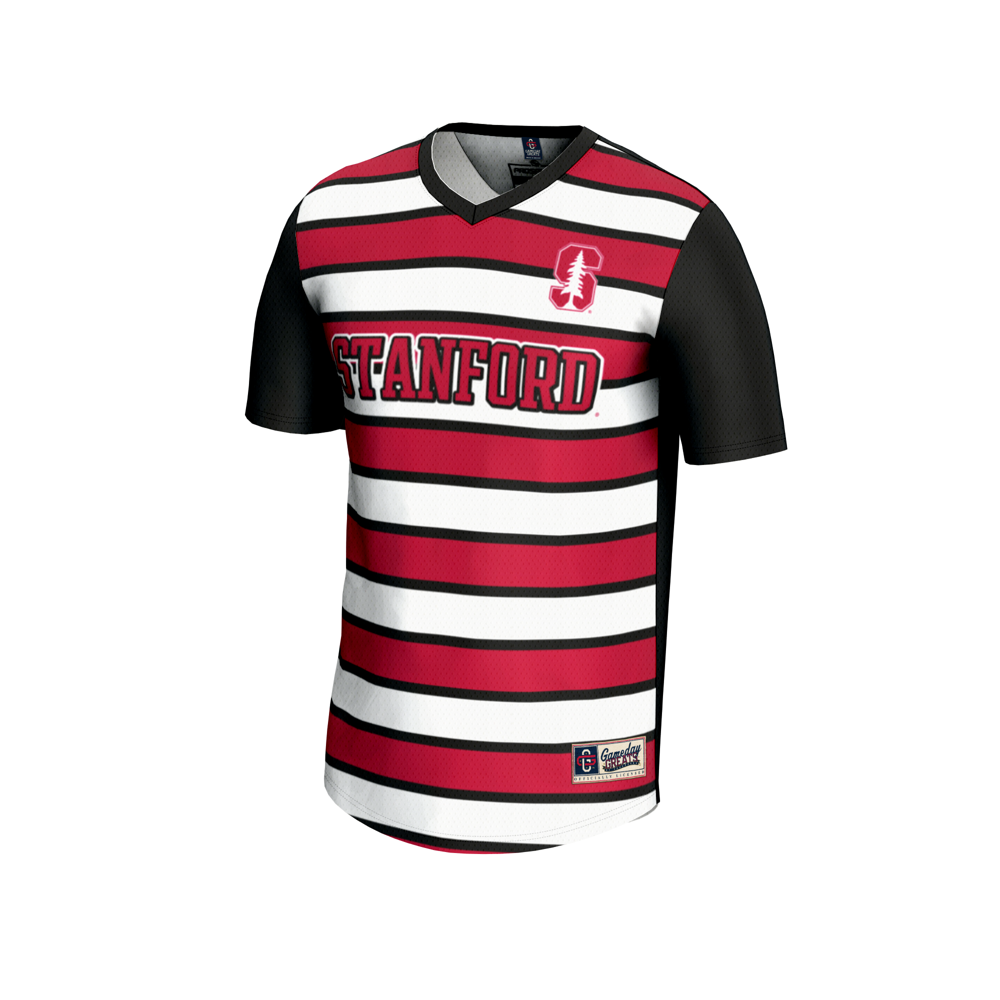 [DDG] Stanford Cardinal GameDay Greats Youth Lightweight Soccer Fashion Jersey - Black
