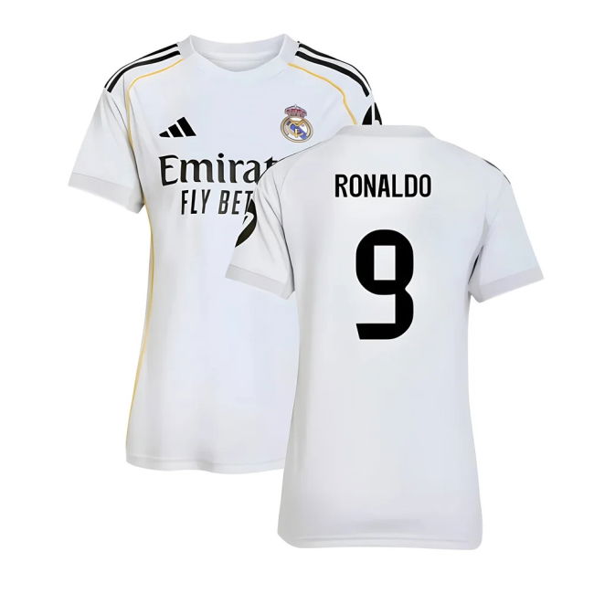 Ronaldo 9 Real Madrid Club Team Replica Jersey - Womens Version