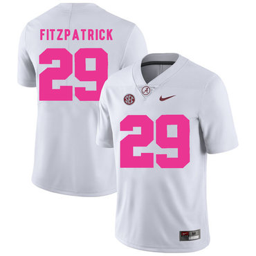 Men's Alabama Bama White 2017 embroidered Minkah Fitzpatrick #29
