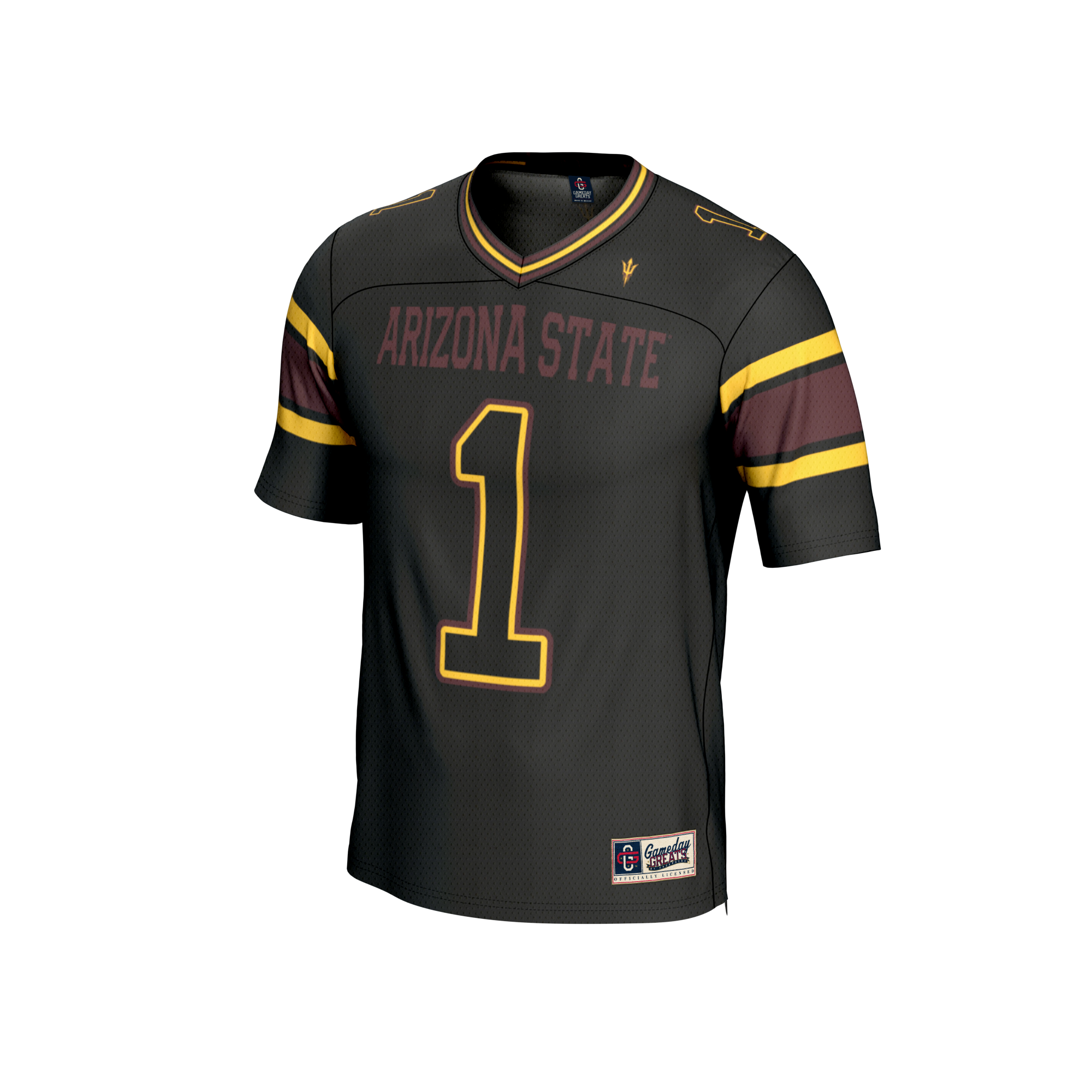 #1 Arizona State Sun Devils GameDay Greats Unisex Lightweight Collegiate Football Fashion Jersey - Black