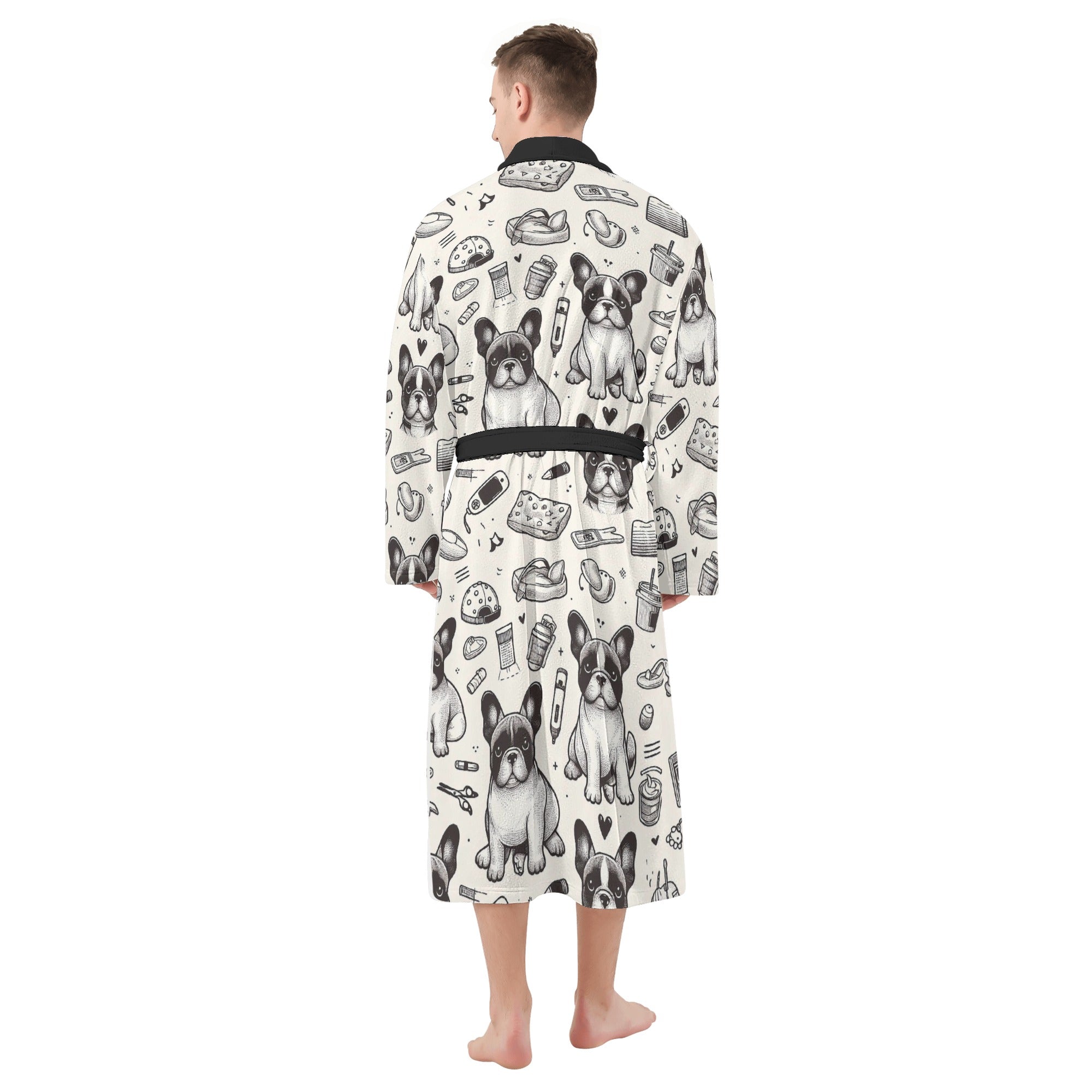French Bulldog Lover Buddy Men Bathrobe Casual Everyday Product