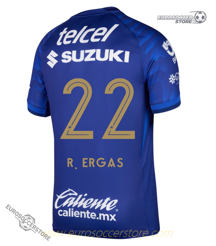 R. ERGAS 22 Pumas UNAM Away Jersey for the 25-26 Season