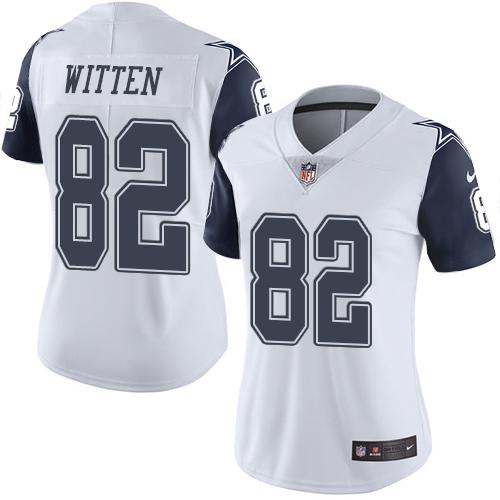 NFL DAL Cowboys #82 Jason Witten White Limited Jersey - Authentic Q...