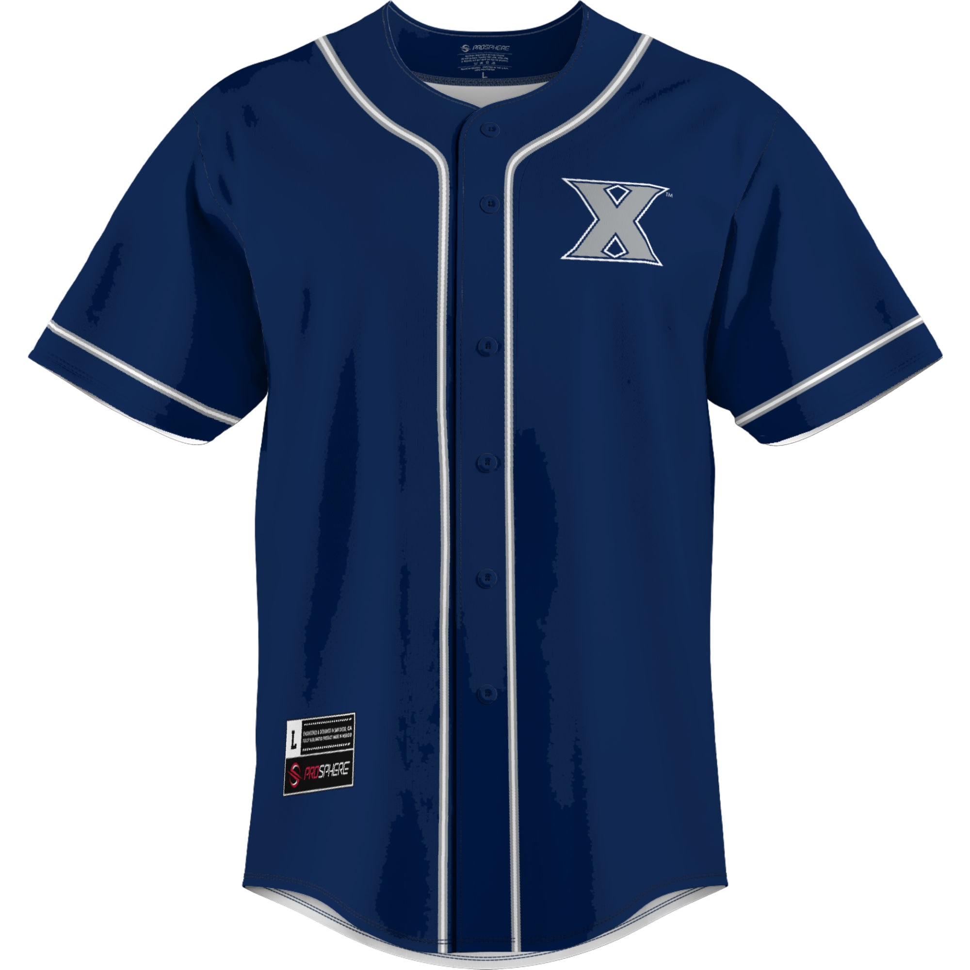 [DDG] Xavier Musketeers GameDay Greats Lightweight Baseball Jersey - Navy