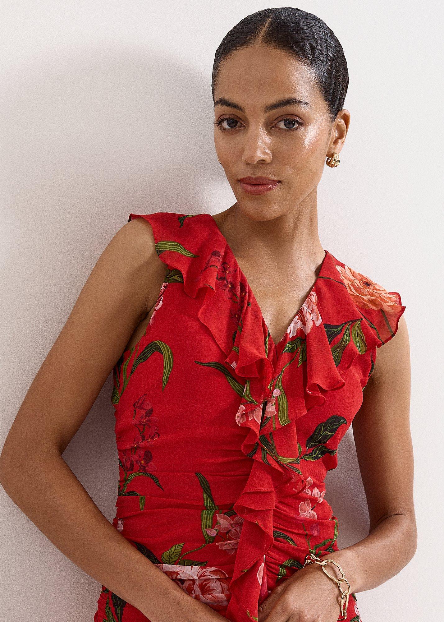 Mae Red Floral Maxi