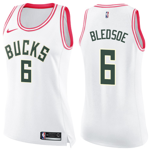 Bucks White Milwaukee Bucks #6 Nike Jersey - Reasonably Priced