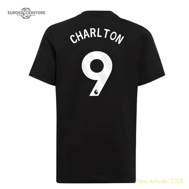 2025-2026 Man Utd Eu Training Tee (black) (charlton 9) - Premium Quality