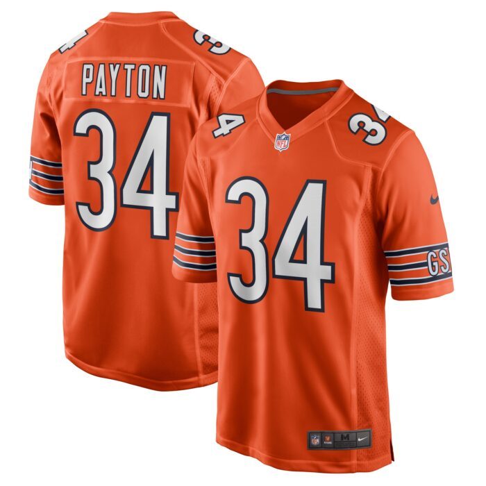 Men's Chicago Bears Walter Payton Nike Orange Retired Play...