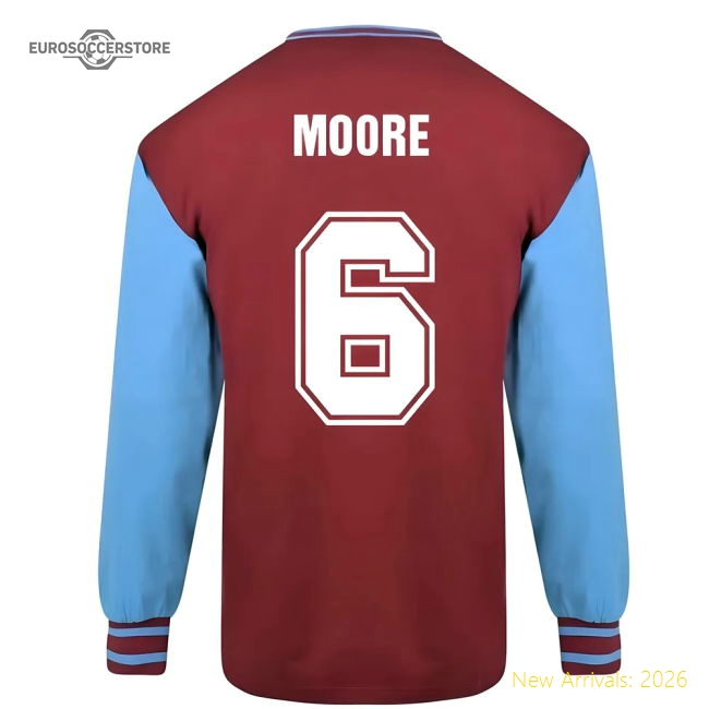 West Ham United 1964 Fa Cup Final Retro Shirt Moore 6 Supporter Version