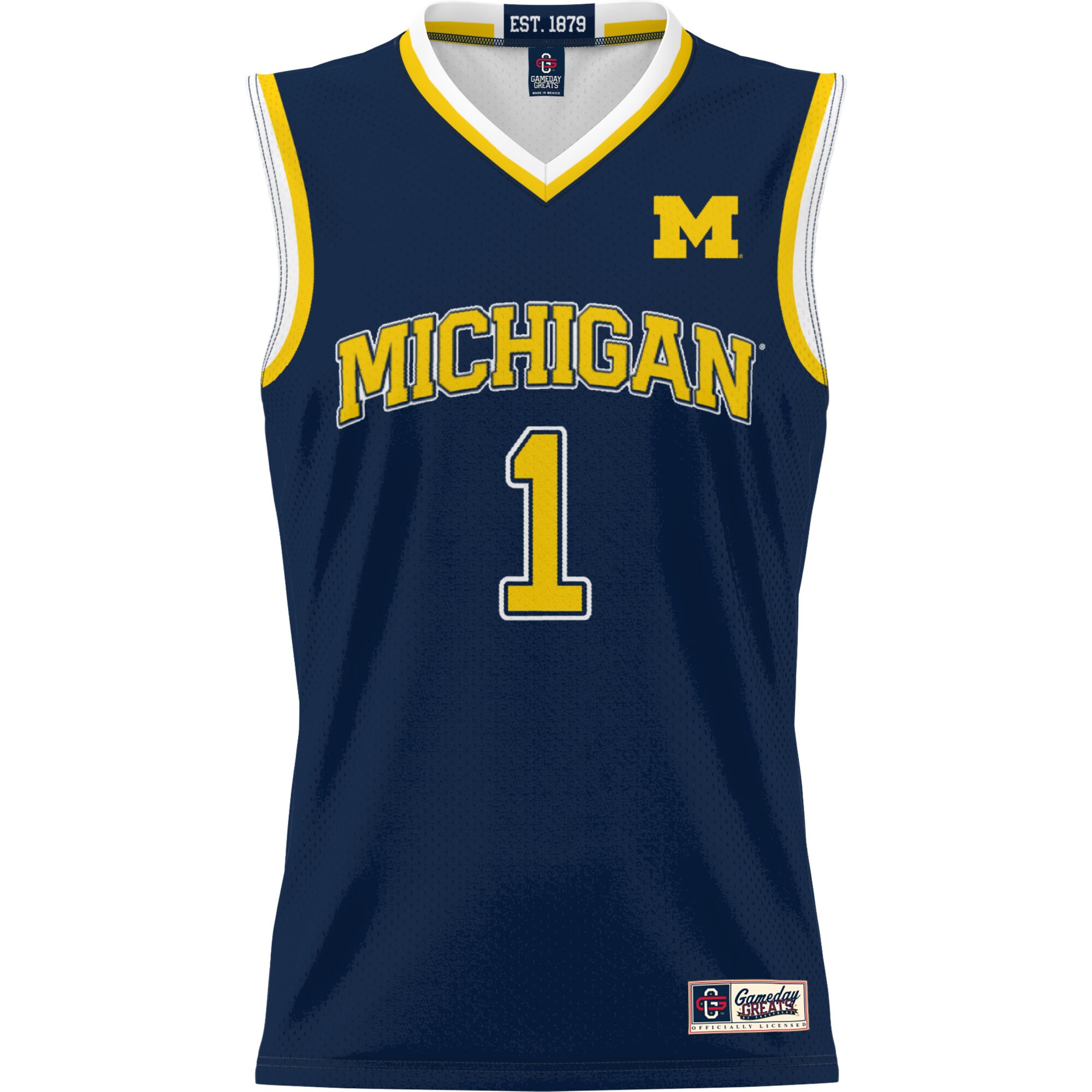 [DDG] Michigan Wolverines GameDay Greats Youth Lightweight Basketball Jersey - Navy