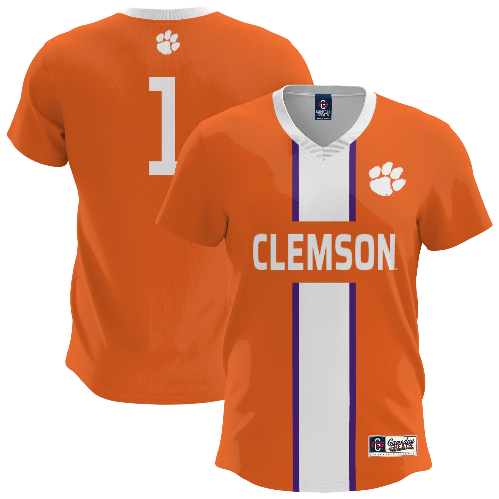 [NJP] Clemson Tigers GameDay Greats Youth Lightweight Soccer Fashion Jersey - Orange