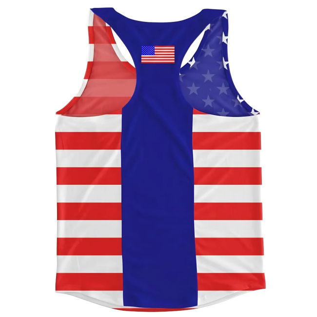 Premium-Quality Championship United States Flag Running Vest