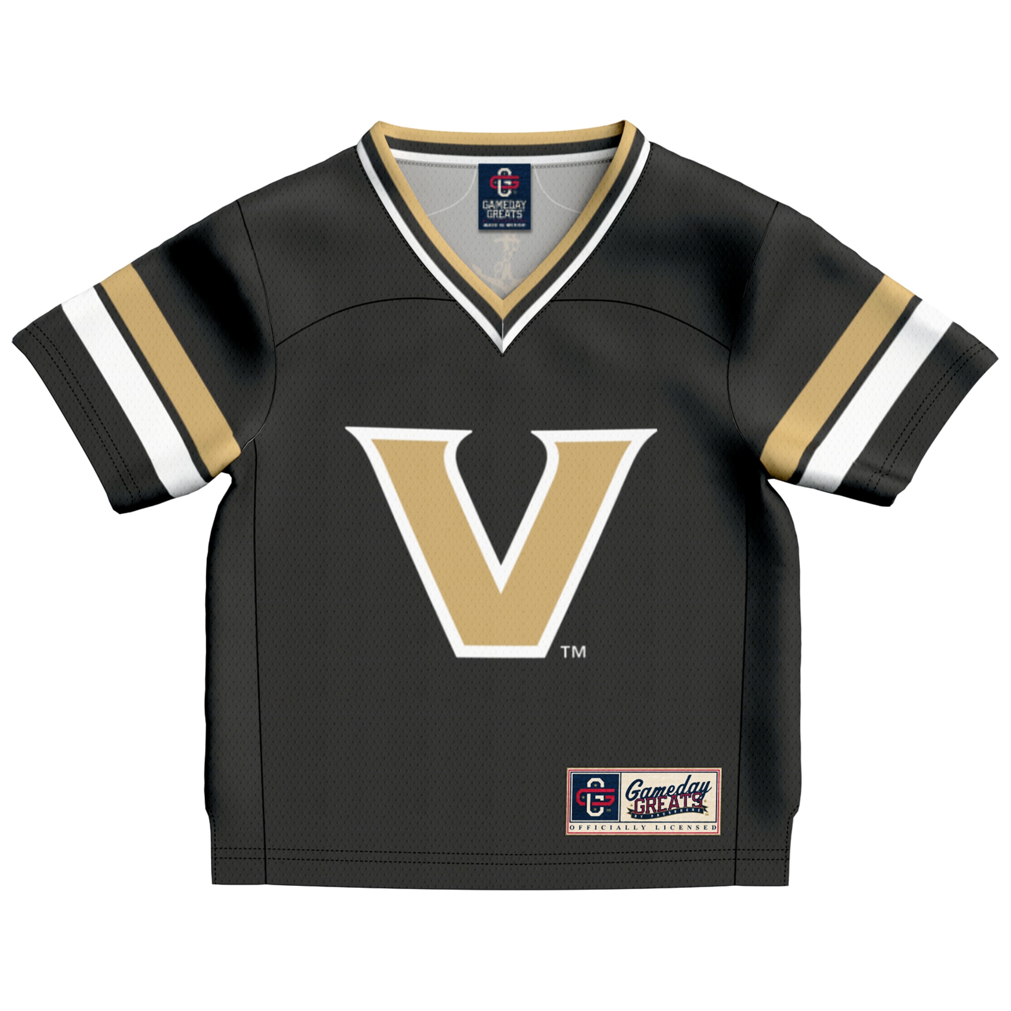 [NJP] Vanderbilt Commodores GameDay Greats Toddler Lightweight Collegiate Football Fashion Jersey - Black