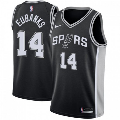 SA Spurs Drew Eubanks #14 Elite 2024 Icon NBA Swingman Jersey Black