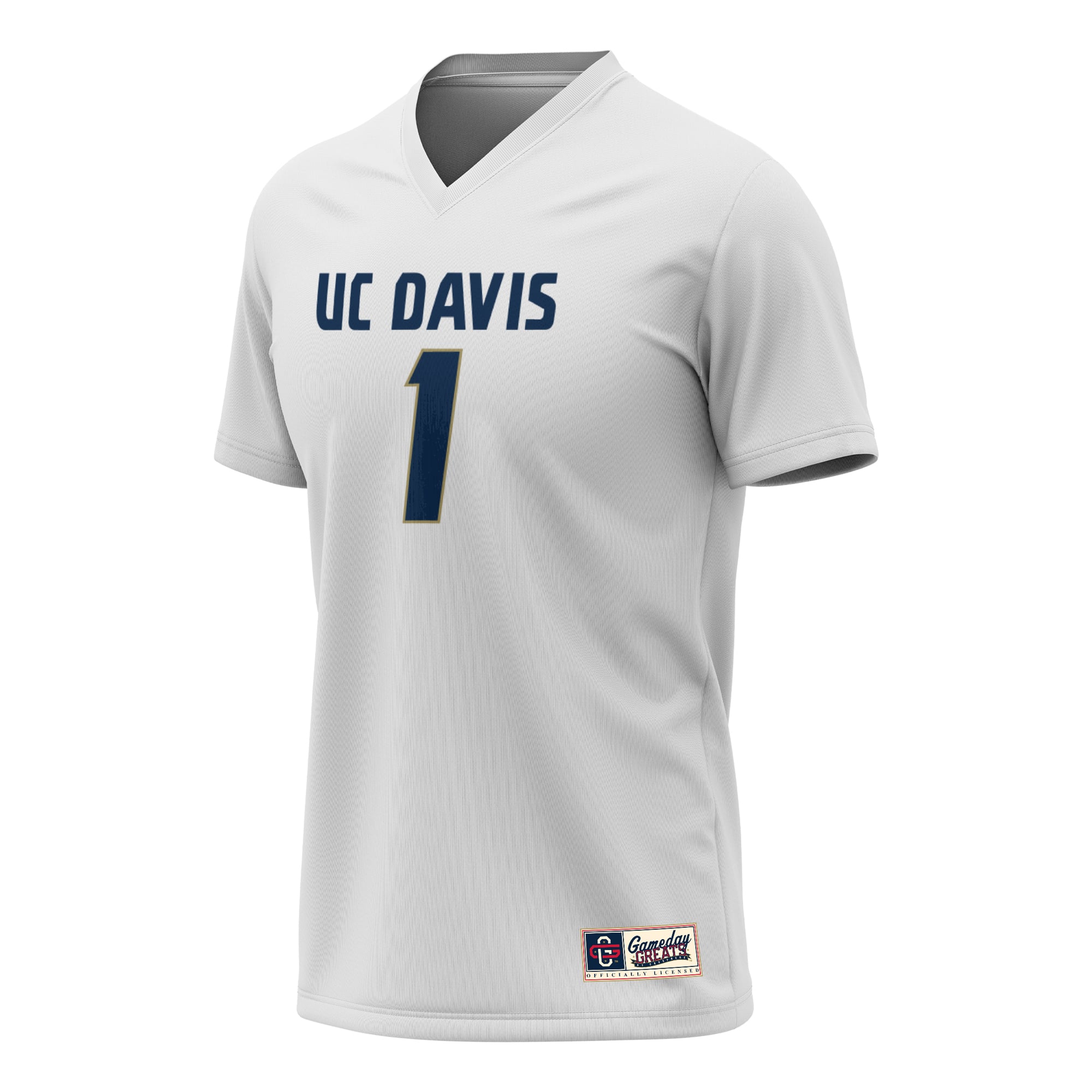 UC Davis Aggies GameDay Greats Unisex Lightweight Collegiate Men's Lacrosse Fashion Jersey - White