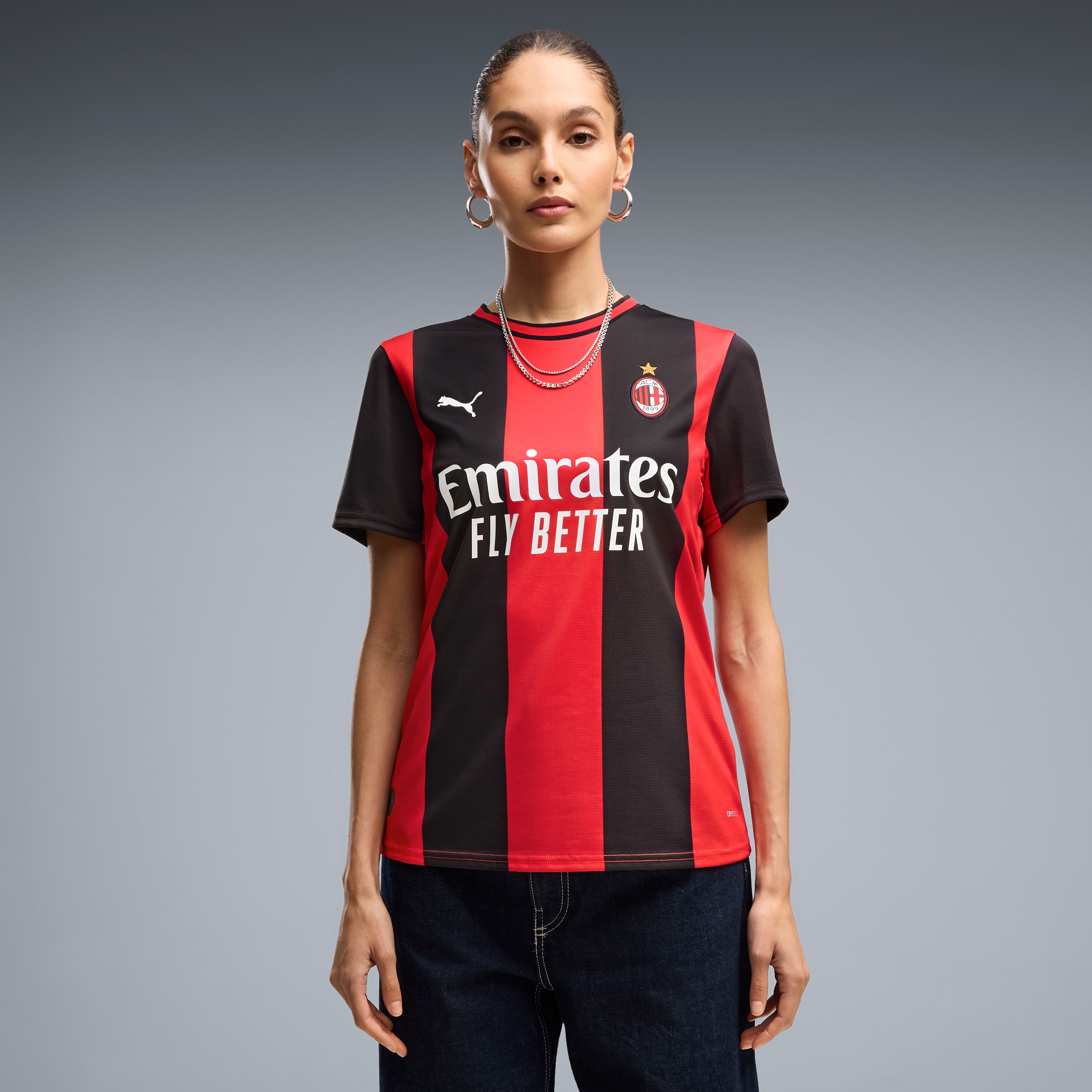 [SJH] AC Milan Women's 2026/27 Home Replica Jersey - Black/Red