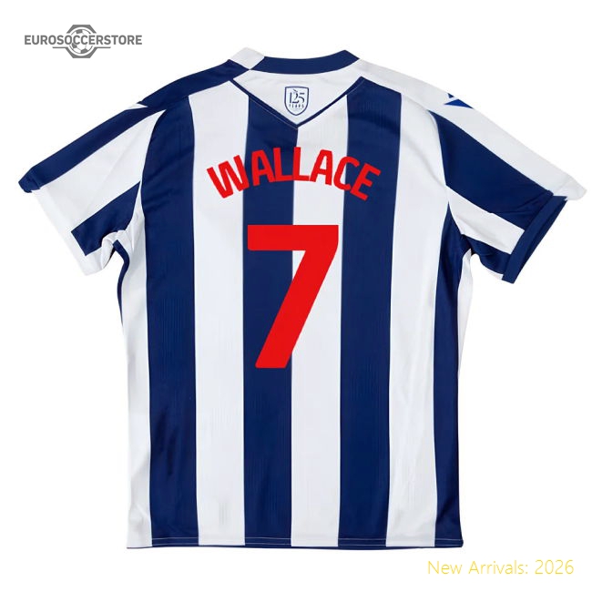 Premium 2025-2026 West Brom Wba Home Shirt - Kids (wallace 7)