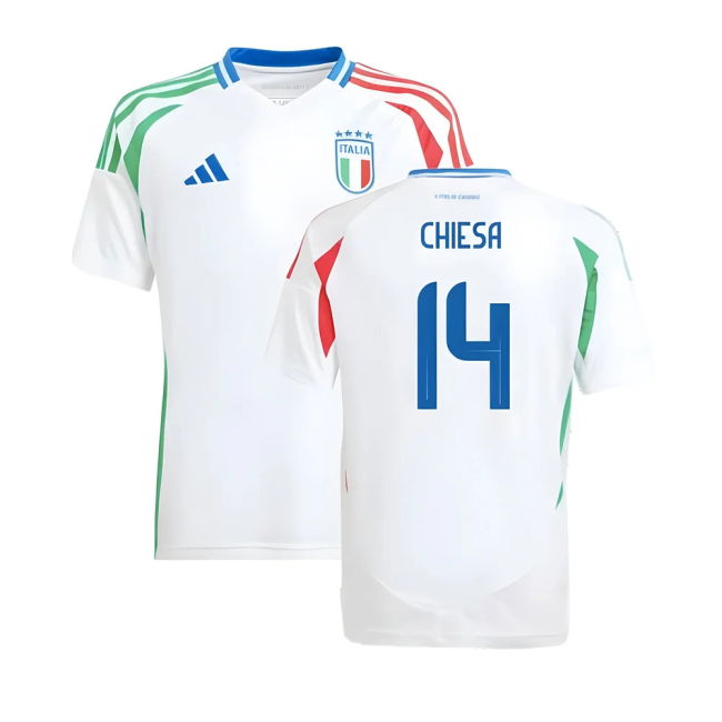 2024-2025 Italy Away Shirt (Kids) (Chiesa 14) Premium Premium