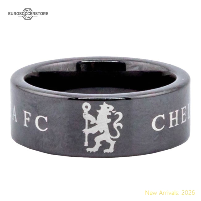 Premium Chelsea Fc Black Ceramic Ring Large - Premium Quality