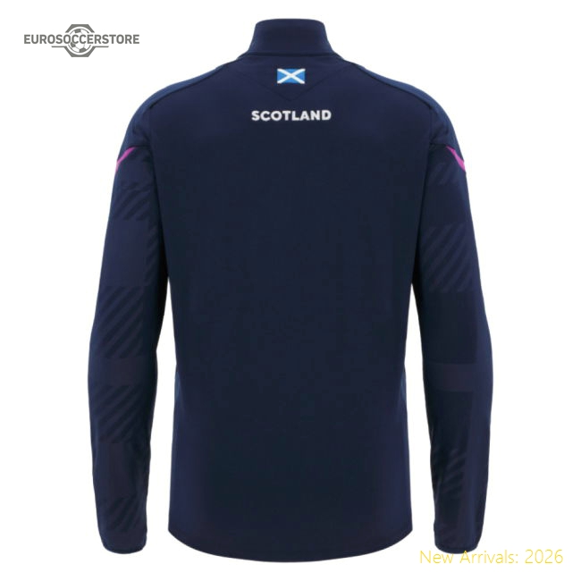 2025-2026 Scotland Rugby 1/4 Zip Training Top (Navy) - Kids