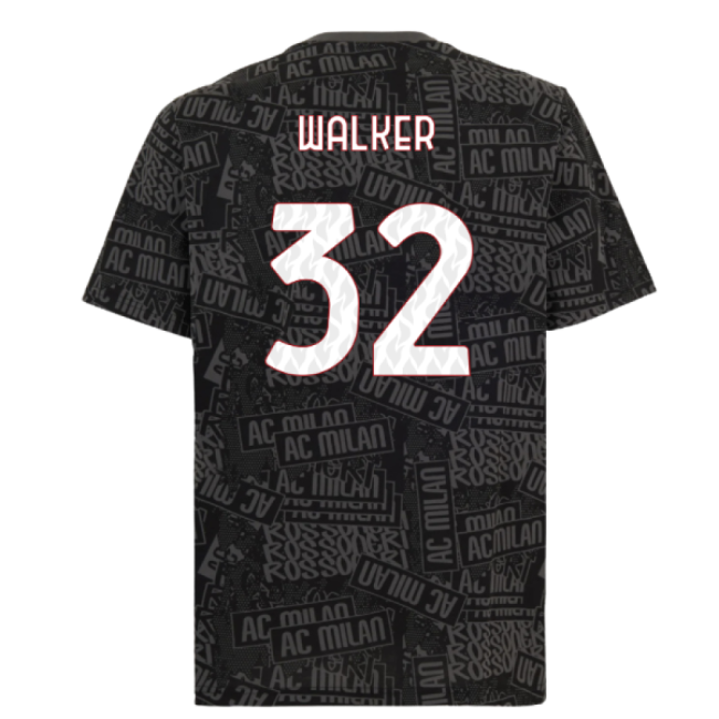 First-class 2025-2026 Ac Milan Ftblculture Tee Aop (black) (walker 32)