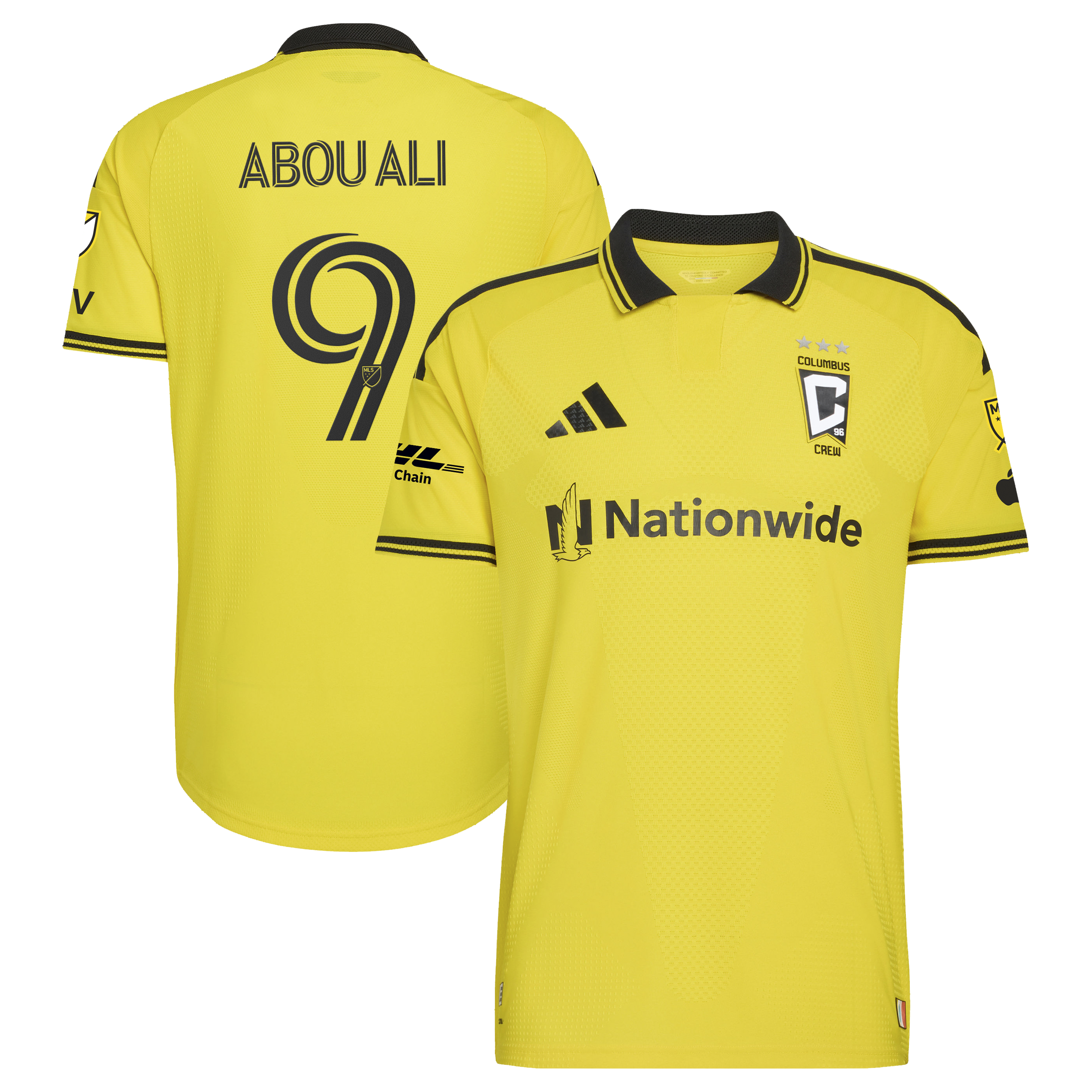 [JED] Wessam Abou Ali Columbus Crew 2026 The Crafted for Excellence Kit On-Field Authentic Patch Jersey - Yellow