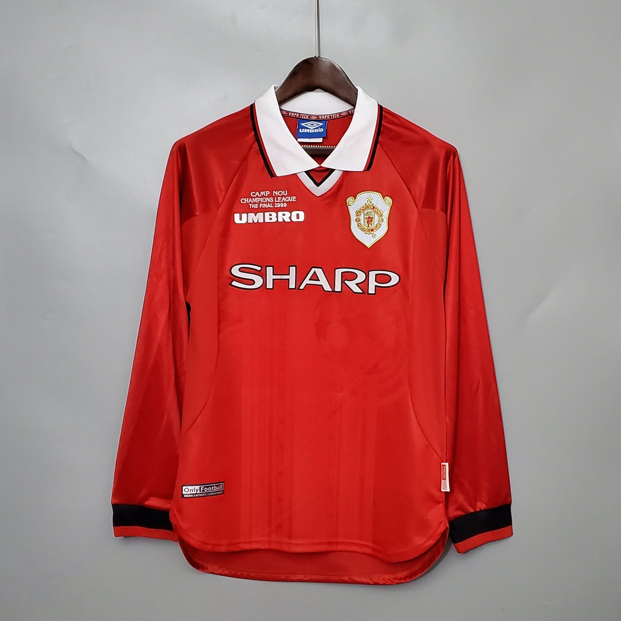 1999-2000 Man United Home retro kit- Long sleeves
