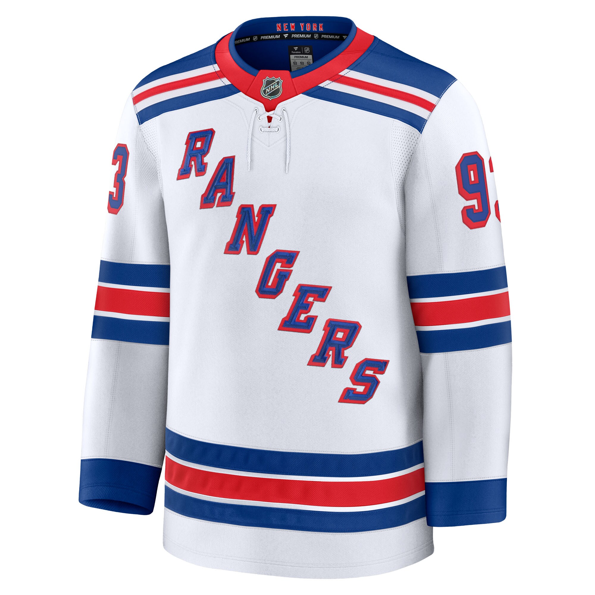 [LK] Mika Zibanejad New York Rangers Away Premium Jersey - White